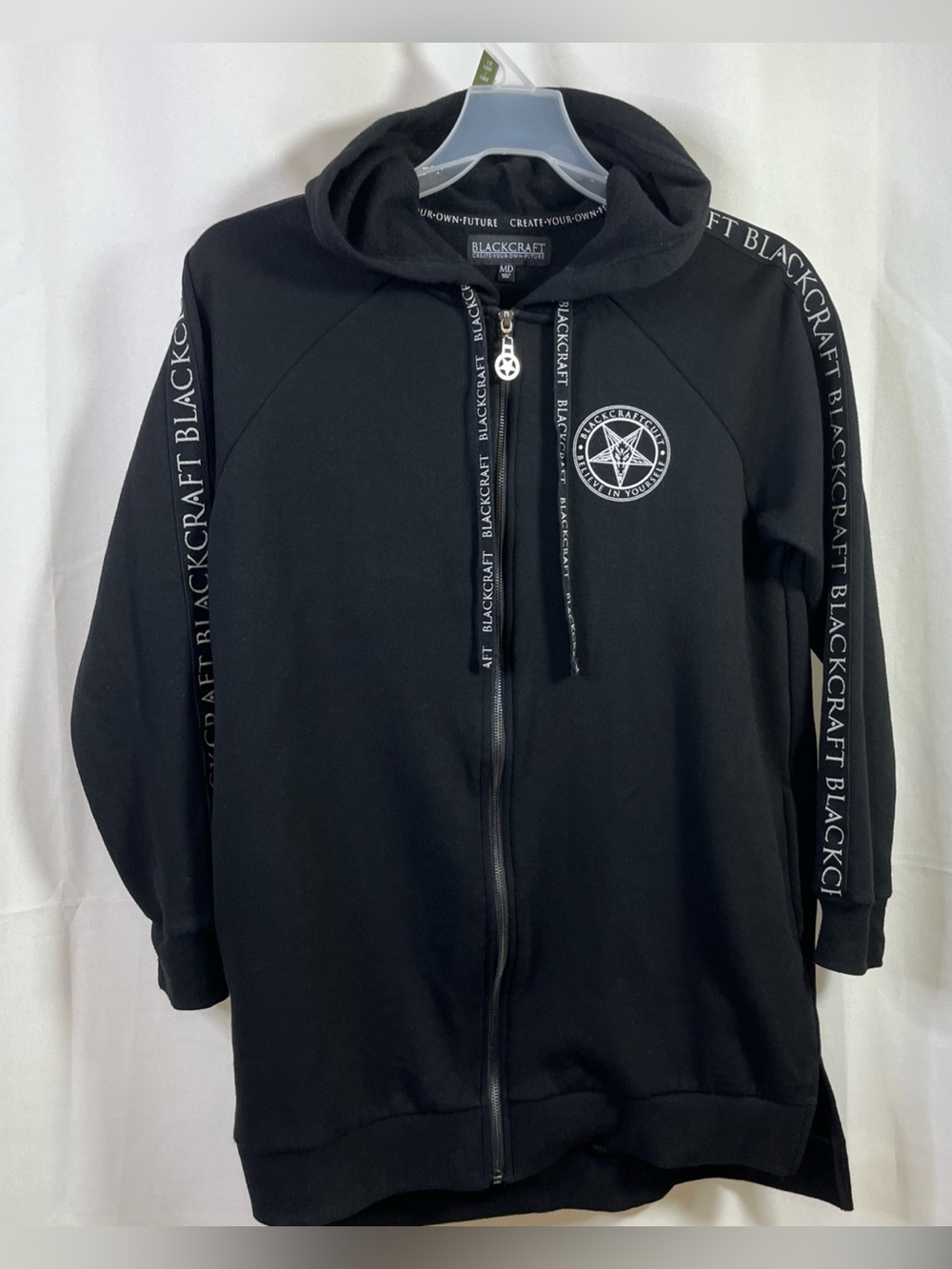 Blackcraft Women’s Black Full-Zip Hooded Jacket
